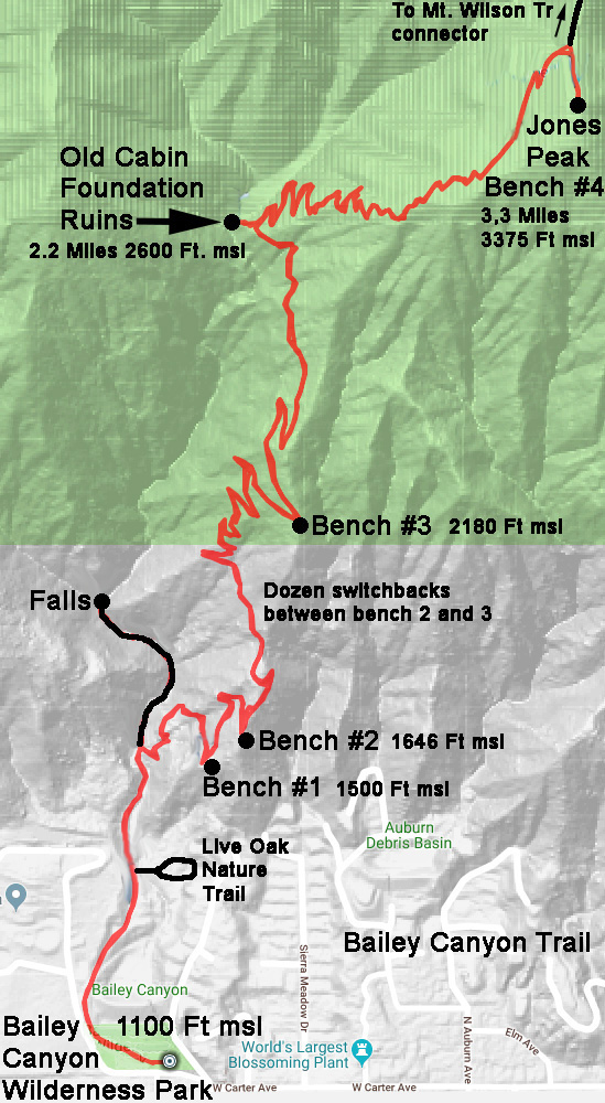 bailey canyon trail map